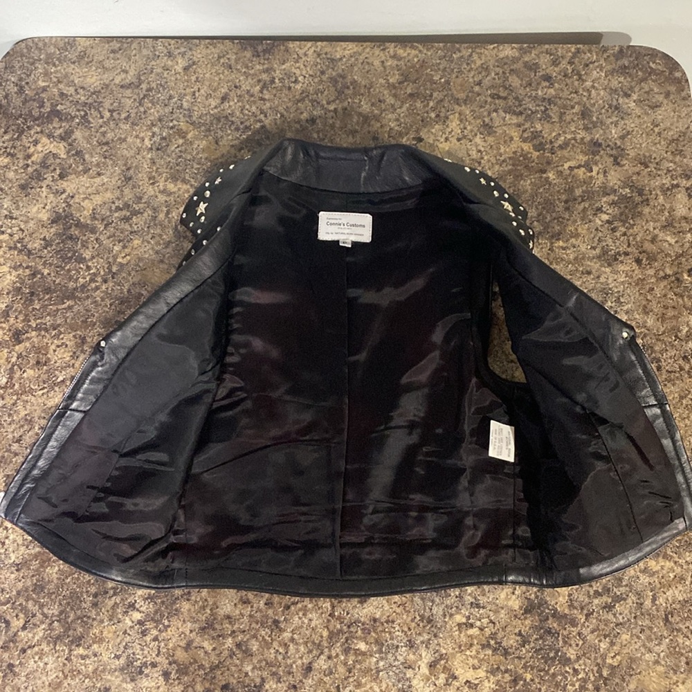 Natural Born Winner Studded Black Red Leather Vest Made in USA XXS/XS - Picture 10 of 14